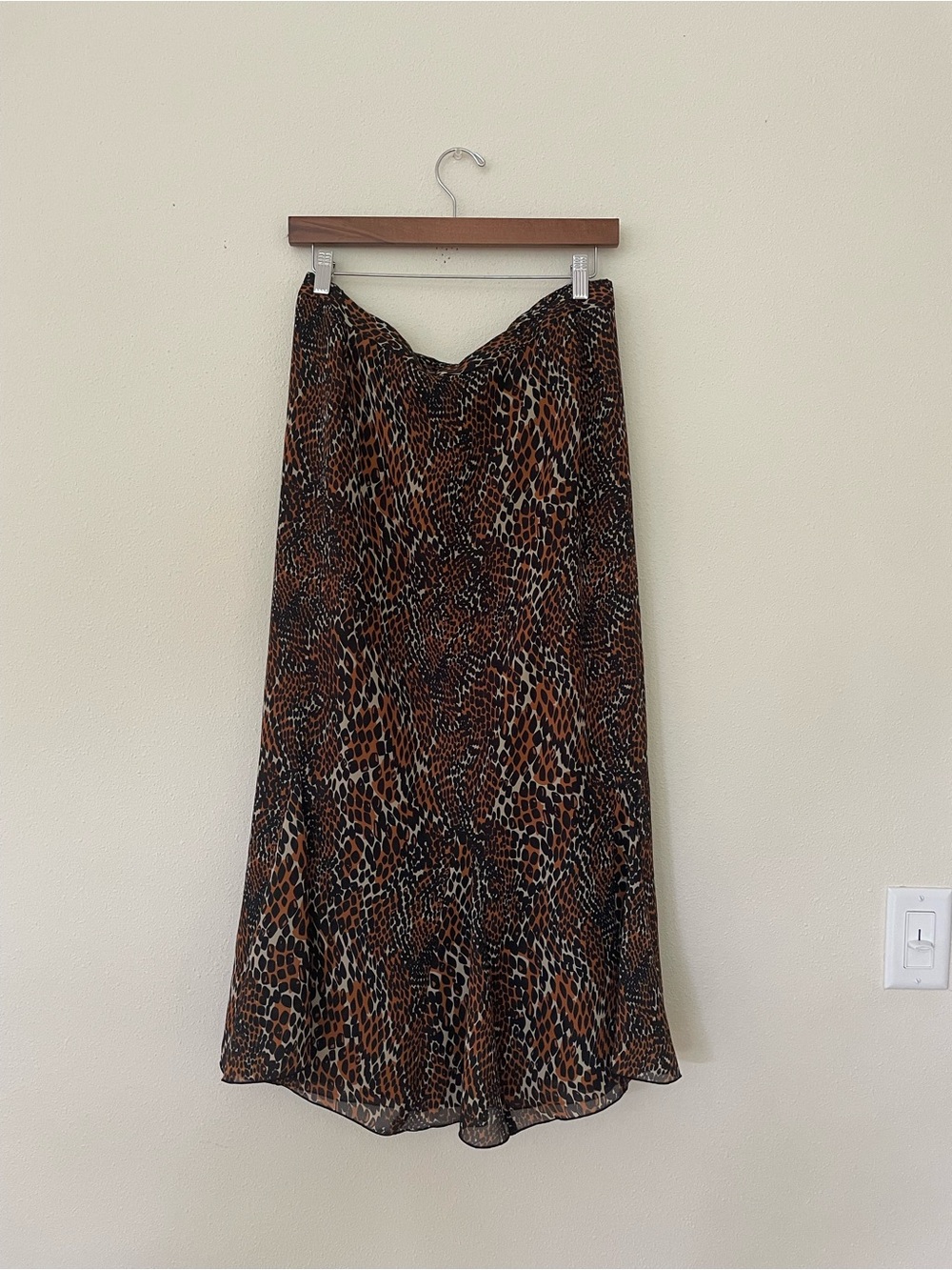 Russell Kemp Brown and Black Leopard Print Maxi Skirt #77